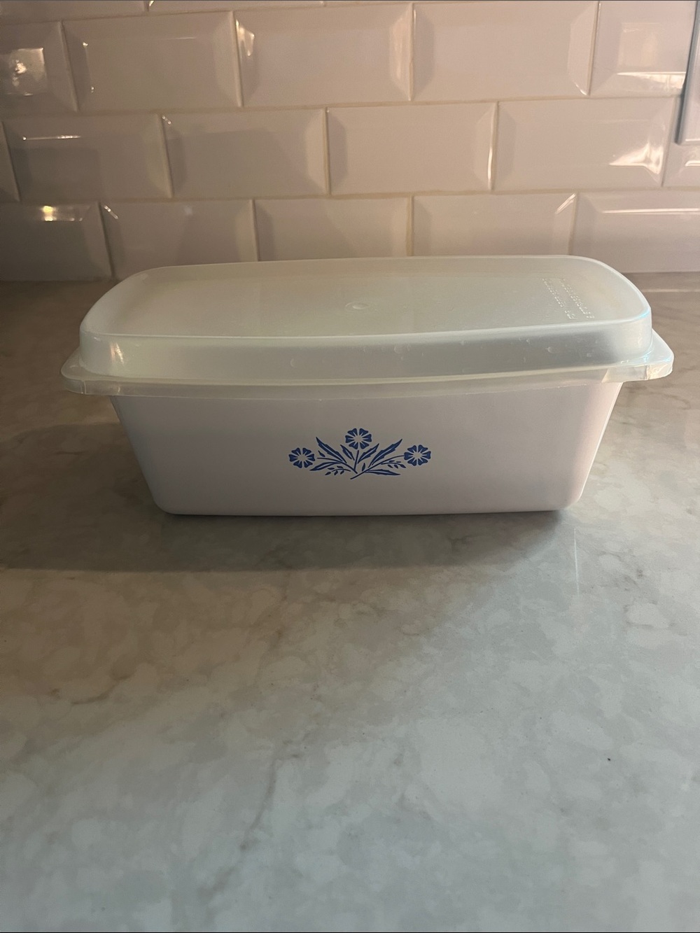 Corning Ware Blue Cornflower 2 Qt Baking Loaf Pan P 315 B 9x5x3 with lid